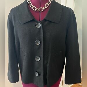 Women’s jacket Soze 14 By Renee Dumarr.  Color is Black